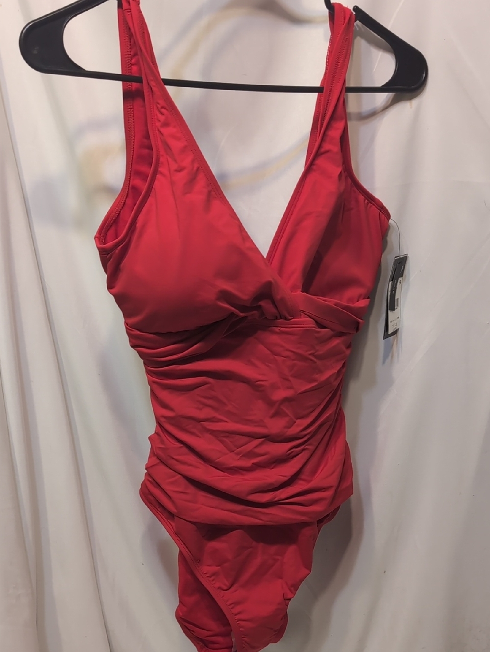 Lauren Ralph Lauren Red Roused Underwire  One Piece Swimsuit Size 10 NWT